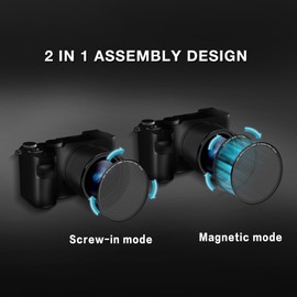 H&Y EVO Series 95mm Star Filter Short 4X Cross Screen Starburst Lens Filter Kit 4 Points Screw in and Magnetic Lens Filter 2 in 1 with Magnetic Adapter Ring