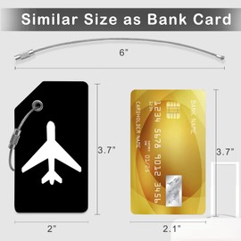 M-sorflly Luggage Tag 8 Pcak - Travel Essentials Accessories for Suitcases Quickly Identify, Travel Tags for Luggage, Backpacks, Bags, Baggage, Cruise Suitcases - Flexible & Bright Silicone (Black