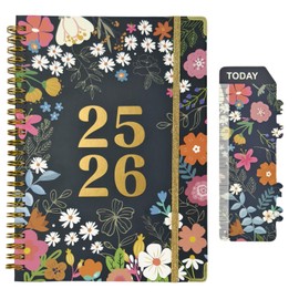 Agenda July 2025 - June 2026 Weekly & Monthly Academic Planner Book Hardcover Agenda Planner with Spiral Binding for Daytimer Schedule (B18-Green)