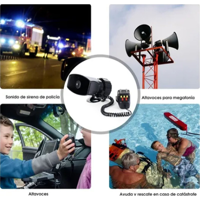 7 Tone Car Wireless Alarm Horn Clear Sound Remote Control