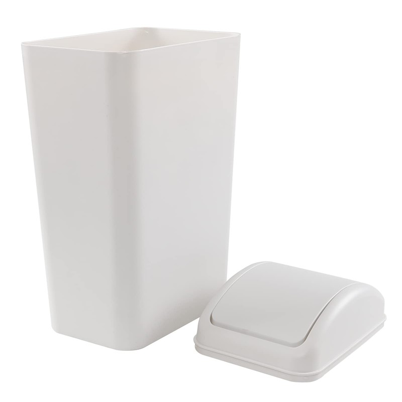 Rinboat 3.5 Gallon Plastic Swing Trash Can, Slim Garbage Can