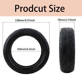 10x2.70-6.5 Tubeless Tire，70/65-6.5 Electric Scooter Tires Wear-Resistant Thickened Balance Scooter Wheels for 10 Inch Electric Scooter Gotway Mten3 Hitway H5 balance Scooter