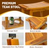 20" Premium Teak Shower Bench with Shelf & Handle, Solid