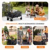 Collapsible Wagon 220 lbs, Heavy Duty Wagon Carts Foldable, Portable