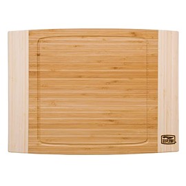 Chicago Cutlery Woodworks 12x16 inch Large Bamboo Cutting Board With Juice Groove, 0.75 in Thick, Eco-Friendly Wooden Chopping Board for Home Kitchen