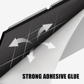 Fullfire EVA Foam Boat Flooring with Self-Adhesive Backing, Marine Decking Faux Teak Deck Sheet for Jon Boats Pontoon Boat Yacht RV Jet Ski Kayak Floor, Grey and Black 94" x 23.5"