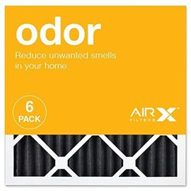 AIRx ODOR 16x16x1 MERV 8 Carbon Pleated Air Filter - Made in the USA - Box of 6