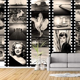 IDEA4WALL Wall Murals for Bedroom Vintage Bar Theme Removable Wallpaper Peel and Stick Wall Stickers - 66x96 inches