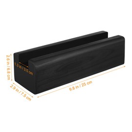 Baluue Wooden Mirror Stand - Multi-Use Floor Mirror Support Base, Anti-Slip Wooden Holder for Full Length Mirrors, Black, 9.84 X 2.95 X 2.67 Inches, Ideal for Home Decor and Daily Use