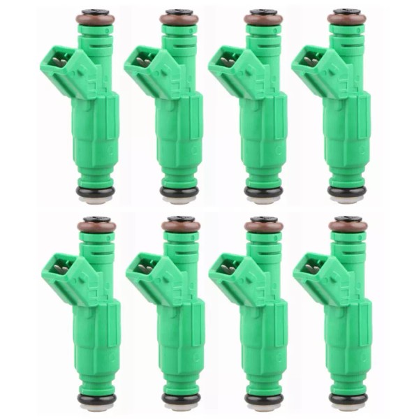 MOSTPLUS Set (8) 42lb Green Fuel Injectors for GM Ford