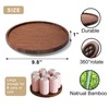 VERTORGAN Lazy Susan Organizer for Kitchen,Bamboo Turntable for Cabinet,Pantry,Vanity,Middle（Brown）