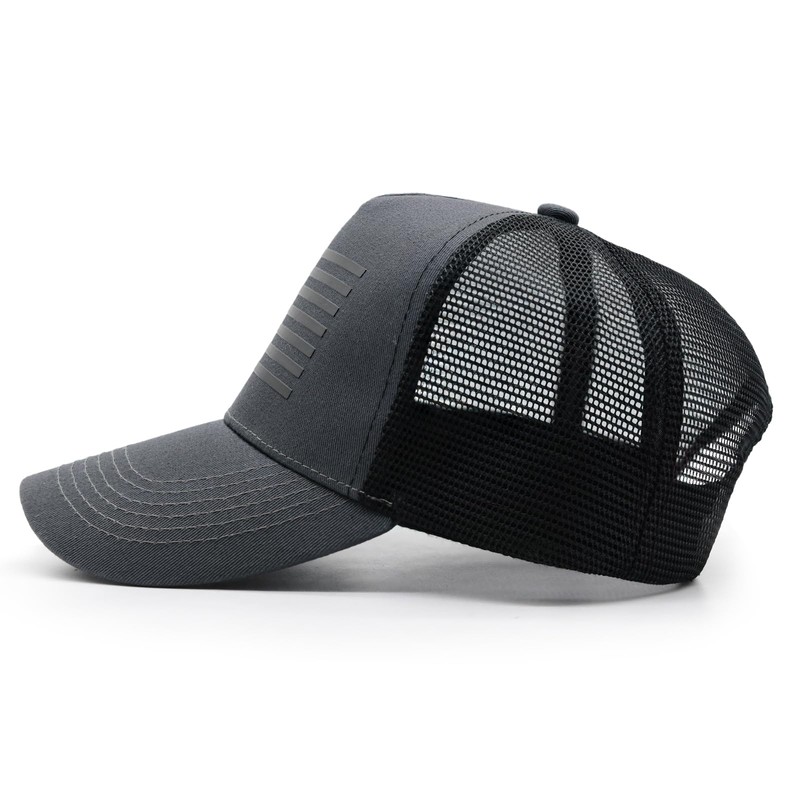 WALNOVA American Flag Trucker Cap, Adjustable Mesh Snapback USA Flag