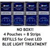 CREST Professional White Whitestrips LED Blue Light REFILL Strips No-Slip