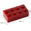Feleph Classic Building Kit, 2 x 4 Bricks, Dark Red,