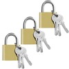 Nutabevr Pack of 3 Padlocks, 32 mm Small Lock with