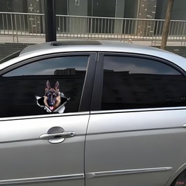 Car Sticker 22 cm German Shepherd Car Sticker German Shepherd Ripped Sticker Pet Dog Reflective Waterproof Sticker Car Bumper Boot Rear Window Decorations