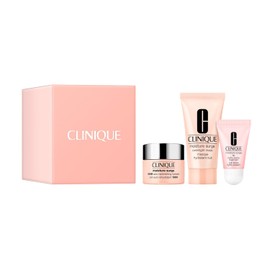 Clinique Set de Regalo Hidratación Héroes | Hidratante Moisture Surge 100H | Mascarilla Nocturna Moisture Surge | Tratamiento Labial | Hidratante + Brillo | Incluye 3 Piezas de Tamaño de Viaje