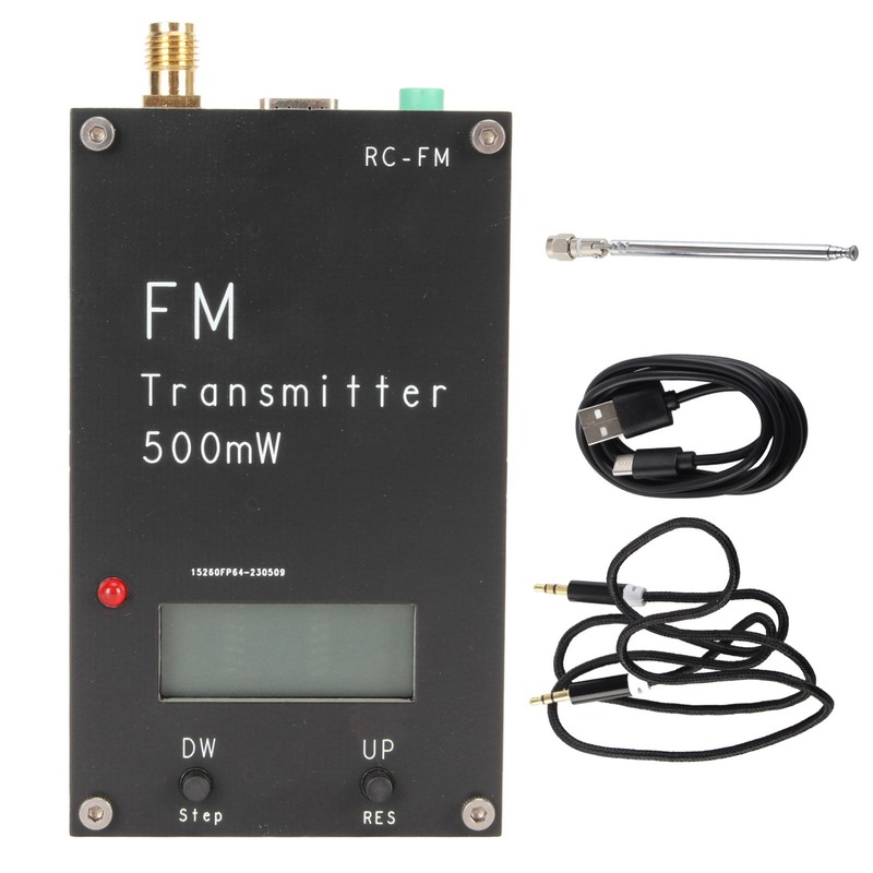 500mW FM Transmitter with LCD Screen 2000M 500mW 88‑108MHz FM