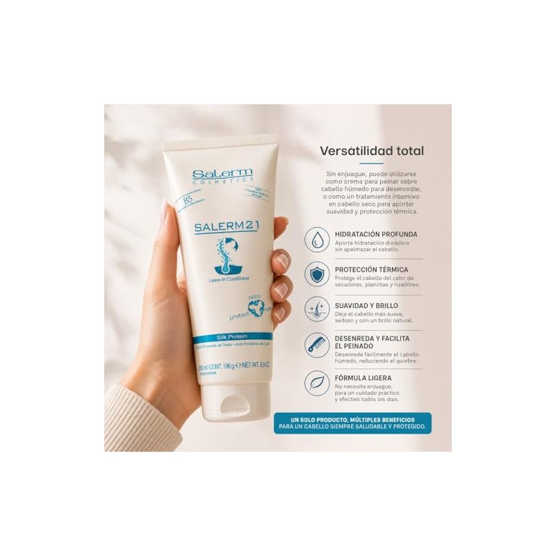 Salerm 21 Mascarilla Hidratante - Cabello Seco Y Maltratado -
