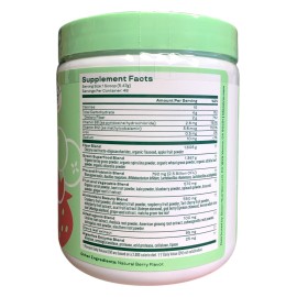 Bloom Nutrition Greens & Superfoods Supplement Powder, Berry Flavor, 9.26oz.