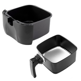 Nuwave 3QT Brio Replacement Base Tray & Fry Pan Basket – Compatible with NuWave 3QT Brio Model 36001 & 36011,Black