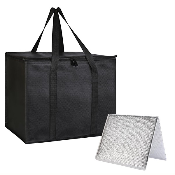 Bodaon 1-Pack Insulated Food Delivery Bag With Hard Bottom, XL