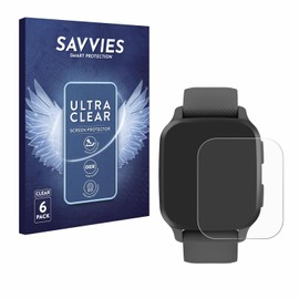 Savvies 6 Pack Screen Protector compatible with Garmin Venu Sq 2 / Sq 2 Music Protection Film Clear