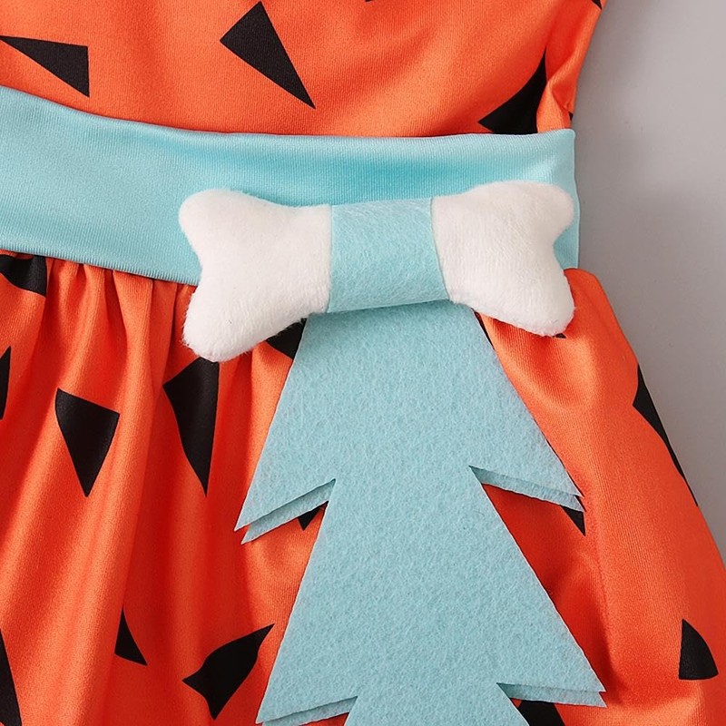 Lito Angels Costume Ragazza Preistorica per Neonata, Arancio, 12-18 Mesi