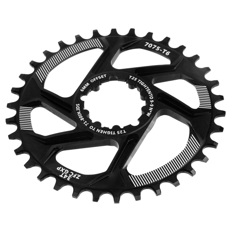 Bike 34T Single Speed Chainring 6mm Offset Direct Mount Narrow