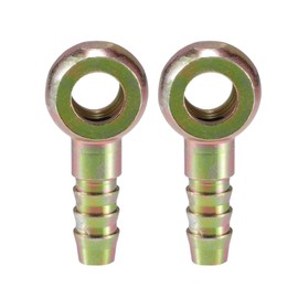 A ABSOPRO Universal Banjo Bolt 10mm ID 10mm OD Banjo Bolt Hose Barb Adapter Replacement for Motorcycle Car Metal Bronze Color (Set of 2)