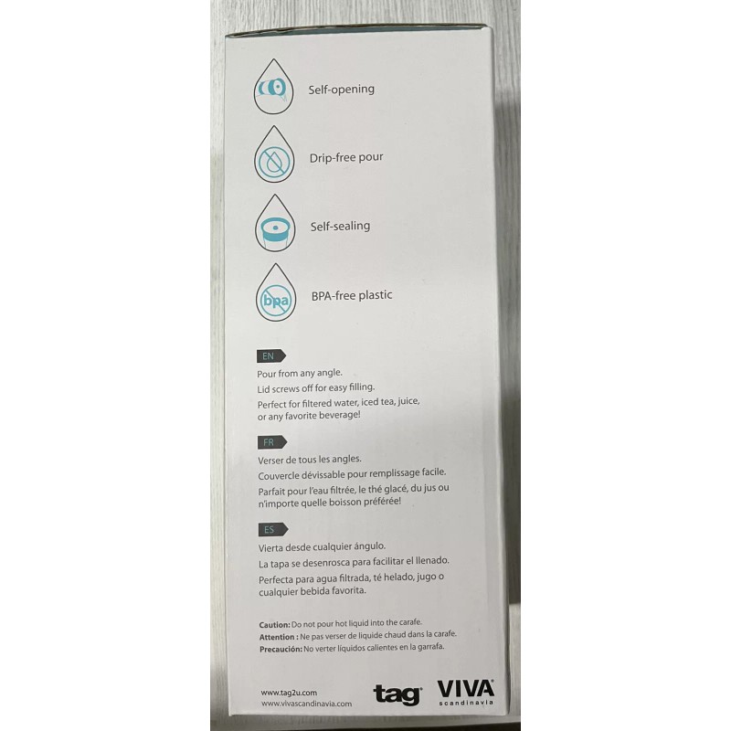 TAG Viva Scandinavia Tag Carafe, 46 Fl Oz Capacity, Glass,