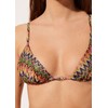 CALZEDONIA Woman's Triangle Swimsuit Top Bright Optical in Multicolor, Size