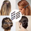 LAKJUOZ Pack of 8 Glittering Crystal Stone Braided Hair Clips,
