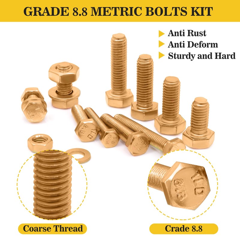 Bonost 1380pcs Nuts and Bolts Assortment Kit - Heavy Duty