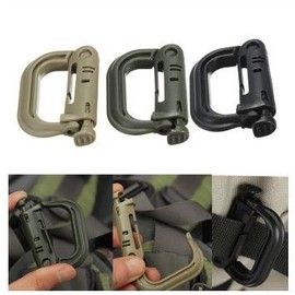 D-Ring Carabiner Clip Backpack Buckle Lock for Camping Hiking B Type BL10569 100ea