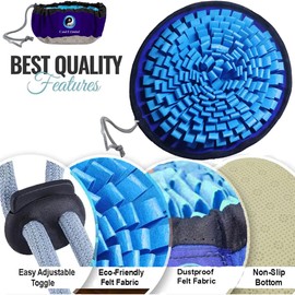 C and E Limited Awesome Deluxe Blue Snuffle Mat; Beautiful Custom Yin-Yang Symbol Snuffle Mat for Dogs, Sniff Mat for Dog. Corrects Too-Fast Eating Habits. Perfect for Bored or Anxious Dogs