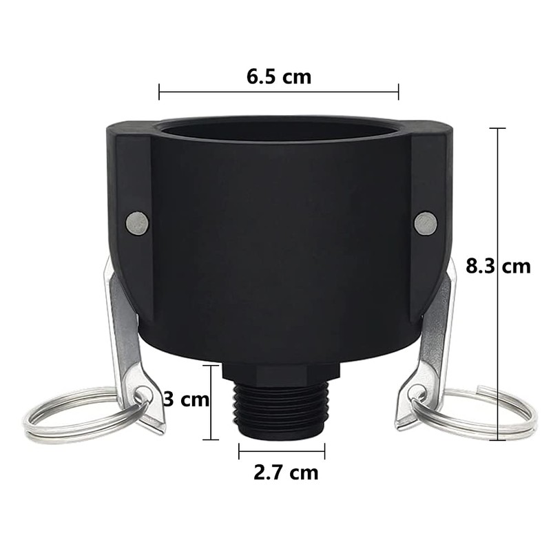 275 330 Gallon IBC Tote Tank Drain Adapter Fittings 2"