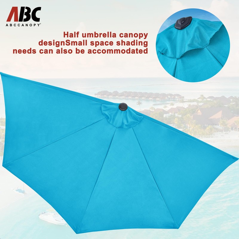 ABCCANOPY Patio Umbrella 11FT - Outdoor Half Umbrellas for Patio,