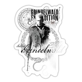 Spreadshirt Fantastic Beasts Gellert Grindelwald Extradition Sticker, 10 x 10 cm, White Glossy