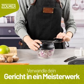 ZOLMER® Onion Slicer, Manual Chopper with Pulley as Vegetable Cutter, Multi-Chopper with 500 ml Capacity, Onion Chopper