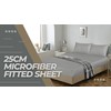 Light Grey Fitted Sheet Super King Size - 25cm Deep
