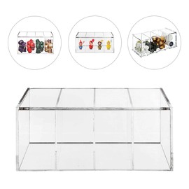 STOBAZA Multifunctional Acrylic Storage Box with Compartments Space-Saving Organizer for Gifts and Essentials Sturdy and Practical Design