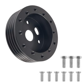 Figpade 10PCS Steering Wheel Adapter Kit,Sturdy Steering Wheel Hub Adapter with Bolts for 6 Hole to 3 Hole Conversion or Raising The Steerings Wheels,Essential Steerings Wheels Spacer