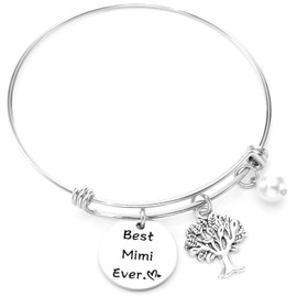 Kivosliviz Mimi Gifts Bracelet for Women Best Mimi ever Bangle Jewelry Ornament Gift for Mimi Charm Bracelets Mimi Bracelet