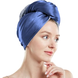 BaiRu Hair Dry Cap, Water Absorbent, Quick Drying, Hair Care, 100% Silk, Beautiful Hair, Split Ends, 2-in-1, Double-Sided, Thick, Lightweight, Supervised by Famous Hairdressers
