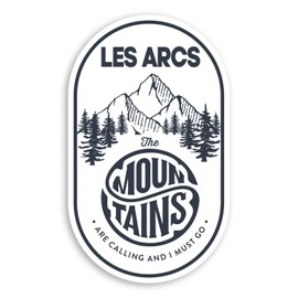 2 x 10cm Les Arcs France Vinyl Stickers - Mountain Ski Luggage Sticker #30211 (10cm Tall)