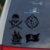 Pirate Decals 4 Pack: Skull and Swords, Pirate Ship, Pirate