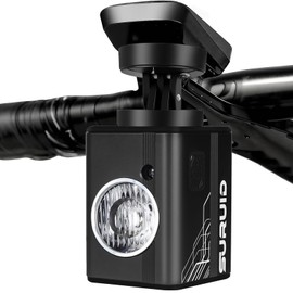 Suruid 2500 Lumens Light Auto-Sensing Bike Lights for Night Riding, Super Bright Aluminum IPX6 Waterproof Bike Headlight, 6Mode Bicycle Light, Tool-Free, Bike Headlight for Mountain Road Bike
