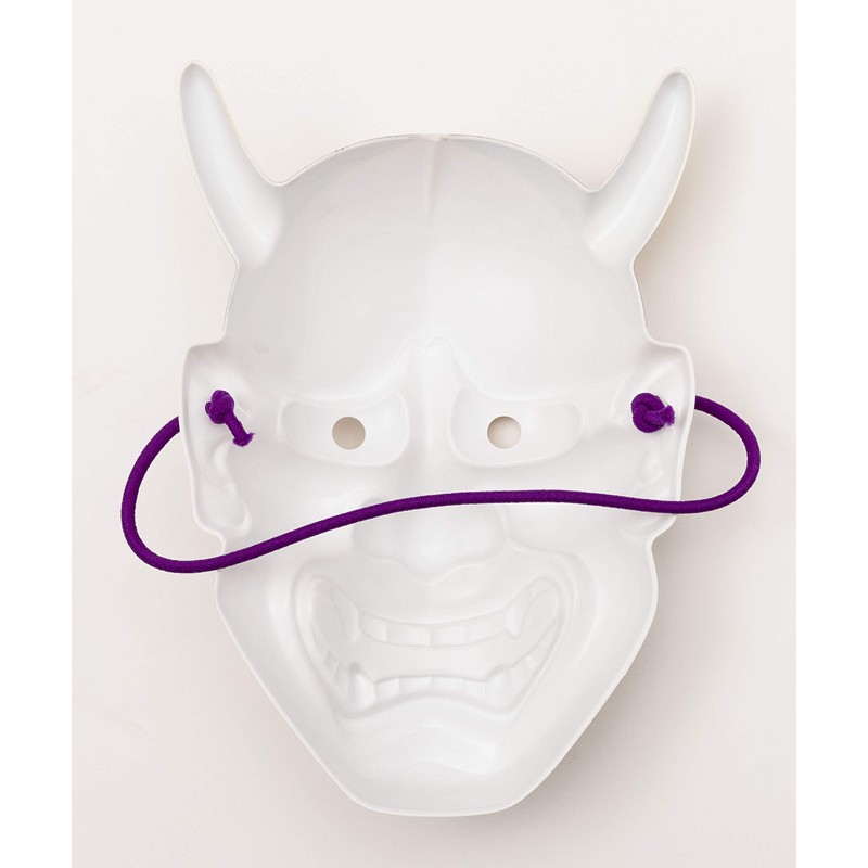 Party City Japanese-Style Folk Art Mask, Hannya Female Demon, White