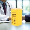FOMIYES Multi-Purpose Sharps Container 0.26 Gallon Capacity, Yellow Pp Plastic